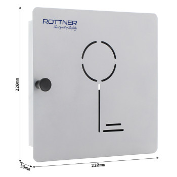 Rottner Key Collect 10 skříňka na klíče stříbrná