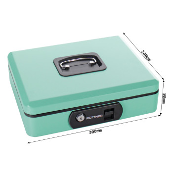 Rottner Pro Box 2 pokladnička tyrkysová